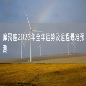 摩羯座2023年全年运势及运程最准预测