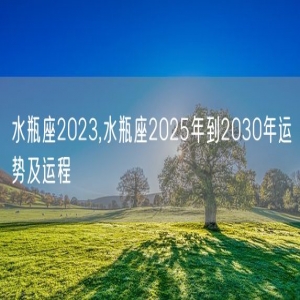 水瓶座2023,水瓶座2025年到2030年运势及运程