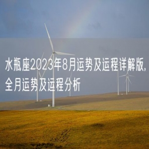 水瓶座2023年8月运势及运程详解版,全月运势及运程分析