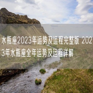 水瓶座2023年运势及运程完整版 2023年水瓶座全年运势及运程详解