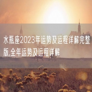 水瓶座2023年运势及运程详解完整版,全年运势及运程详解