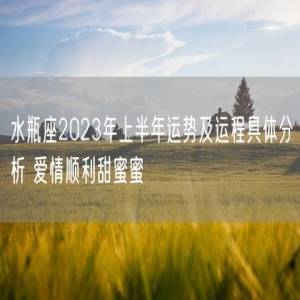 水瓶座2023年上半年运势及运程具体分析 爱情顺利甜蜜蜜