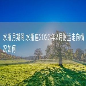 水瓶月期间,水瓶座2023年2月财运走向情况如何