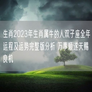 生肖2023年生肖属牛的人双子座全年运程及运势完整版分析 万事顺遂天赐良机
