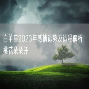 白羊座2023年感情运势及运程解析  桃花朵朵开