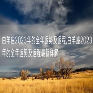 白羊座2023年的全年运势及运程,白羊座2023年的全年运势及运程最新详解