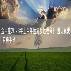 金牛座2023年上半年运势及运程分析 遇见真爱 积极主动