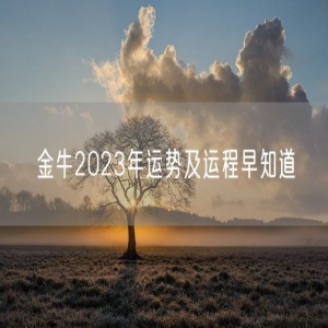 金牛2023年运势及运程早知道