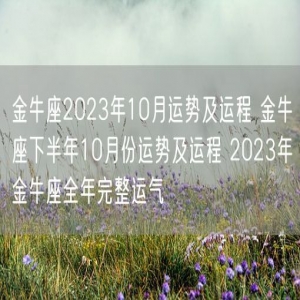金牛座2023年10月运势及运程 金牛座下半年10月份运势及运程 2023年金牛座全年完整运气