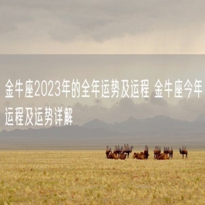 金牛座2023年的全年运势及运程 金牛座今年运程及运势详解 