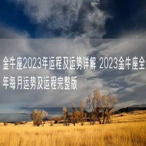 金牛座2023年运程及运势详解 2023金牛座全年每月运势及运程完整版