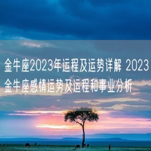 金牛座2023年运程及运势详解 2023金牛座感情运势及运程和事业分析 