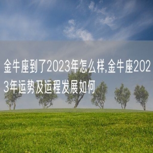 金牛座到了2023年怎么样,金牛座2023年运势及运程发展如何