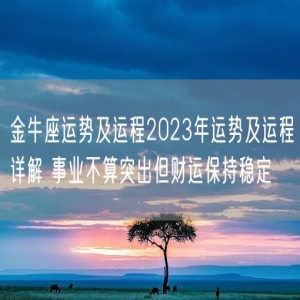 金牛座运势及运程2023年运势及运程详解 事业不算突出但财运保持稳定