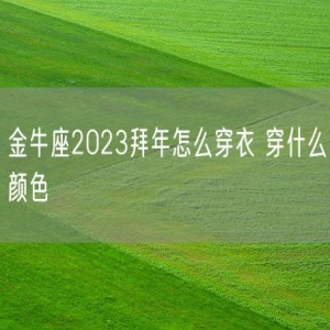 金牛座2023拜年怎么穿衣 穿什么颜色
