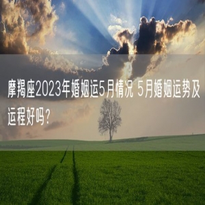 摩羯座2023年婚姻运5月情况 5月婚姻运势及运程好吗？