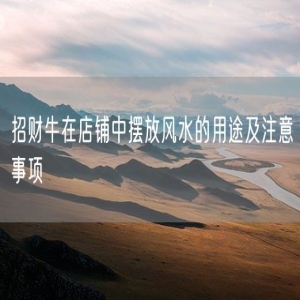 招财牛在店铺中摆放风水的用途及注意事项