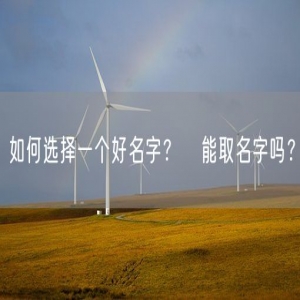 如何选择一个好名字？锜能取名字吗？