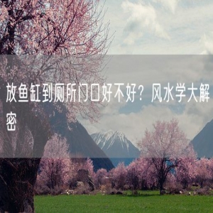 放鱼缸到厕所门口好不好？风水学大解密