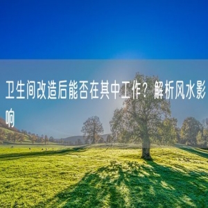 卫生间改造后能否在其中工作？解析风水影响