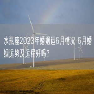 水瓶座2023年婚姻运6月情况 6月婚姻运势及运程好吗？
