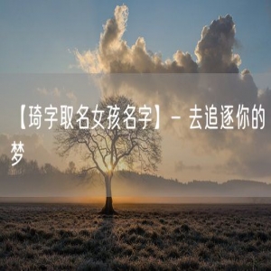【琦字取名女孩名字】- 去追逐你的梦