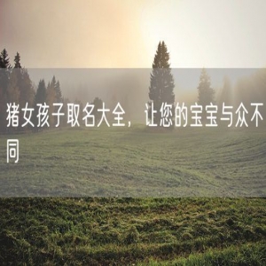 猪女孩子取名大全，让您的宝宝与众不同