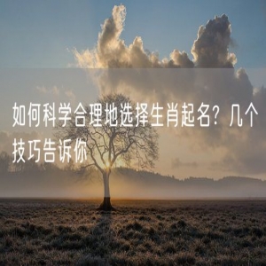 如何科学合理地选择生肖起名？几个技巧告诉你