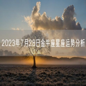 2023年7月28日金牛座星座运势分析