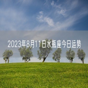 2023年8月11日水瓶座今日运势