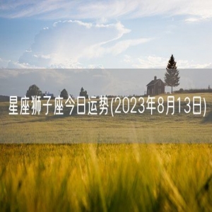 星座狮子座今日运势(2023年8月13日) 