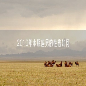 2010年水瓶座男的性格如何