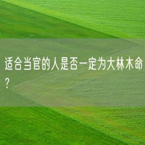 适合当官的人是否一定为大林木命？