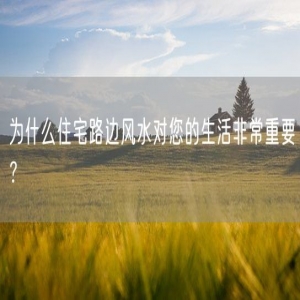 为什么住宅路边风水对您的生活非常重要？