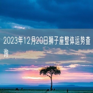 2023年12月20日狮子座整体运势查询