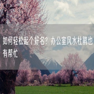 如何轻松起个好名？办公室风水杜鹃也有帮忙