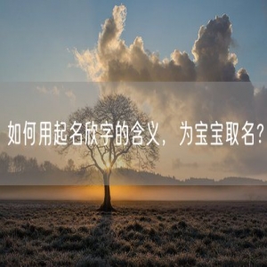 如何用起名欣字的含义，为宝宝取名？