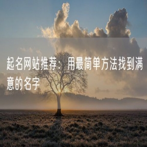 起名网站推荐：用最简单方法找到满意的名字