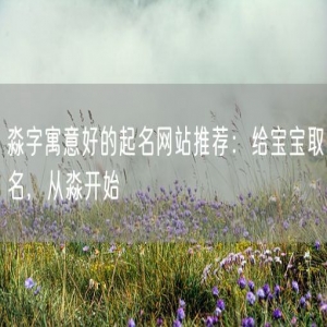淼字寓意好的起名网站推荐：给宝宝取名，从淼开始