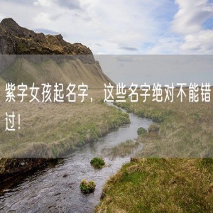 紫字女孩起名字，这些名字绝对不能错过！