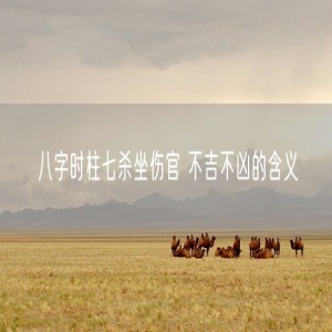 八字时柱七杀坐伤官 不吉不凶的含义