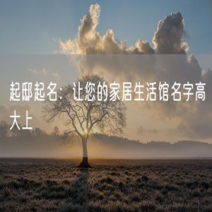 起邸起名：让您的家居生活馆名字高大上