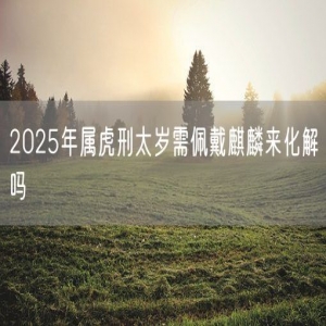2025年属虎刑太岁需佩戴麒麟来化解吗