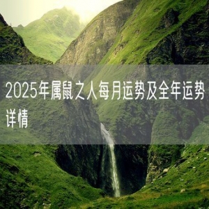 2025年属鼠之人每月运势及全年运势详情