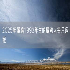 2025年属鸡1993年生的属鸡人每月运程