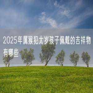 2025年属猴犯太岁孩子佩戴的吉祥物有哪些
