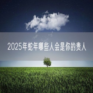 2025年蛇年哪些人会是你的贵人