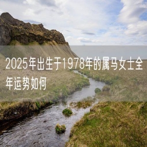 2025年出生于1978年的属马女士全年运势如何