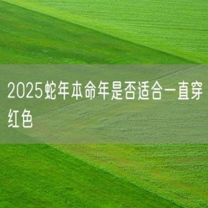 2025蛇年本命年是否适合一直穿红色