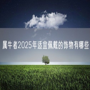 属牛者2025年适宜佩戴的饰物有哪些
